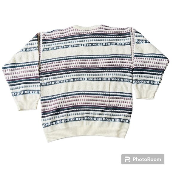 Rugged wear Striped fisherman Crew Neck women's Sweater. Size Large - Picture 2 of 6